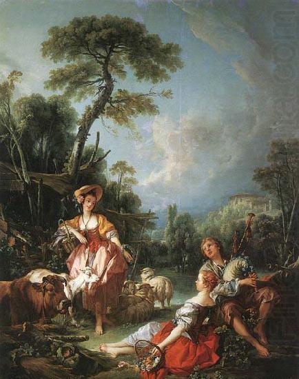 A Summer Pastoral, Francois Boucher